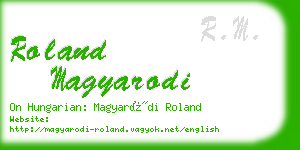 roland magyarodi business card